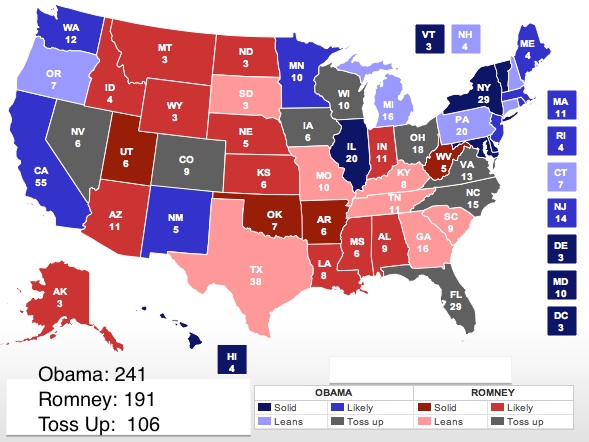 Electoral College Map, 9-4-12