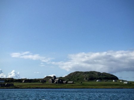 Iona Abbey and Dun i from the water